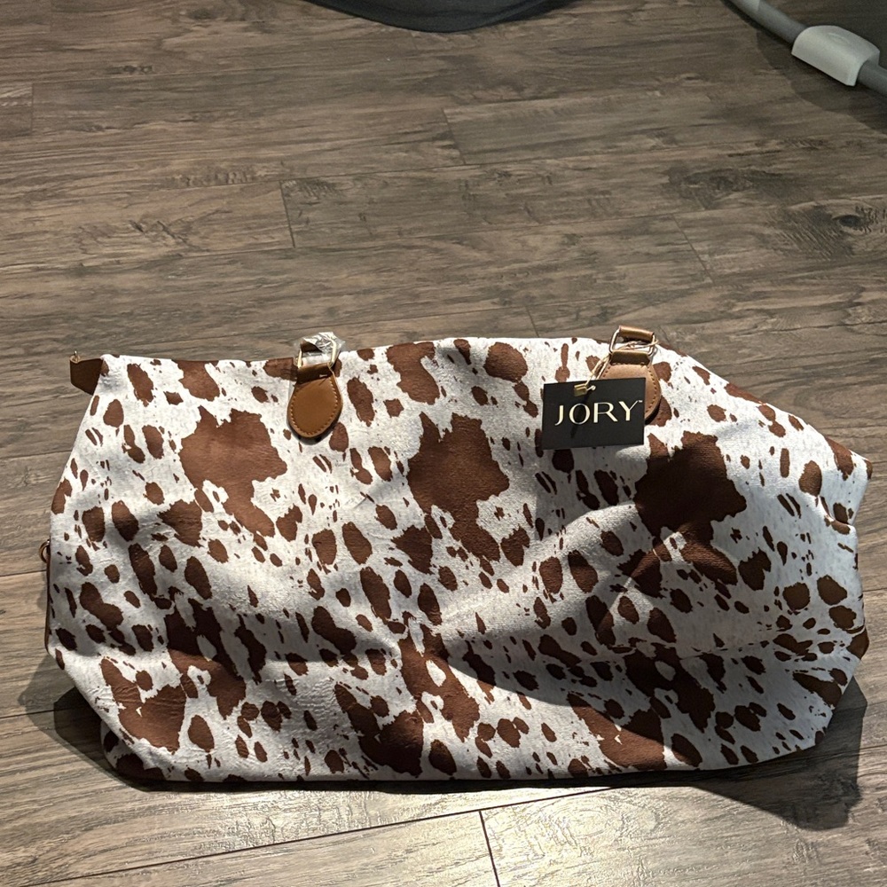 JORY Cow Print Tote Bag